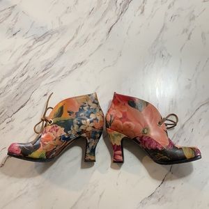 John Fluevog Floral Booties